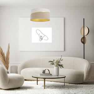 Maco Design Hanglamp Susan, 1-lamp, wit/beige/goud