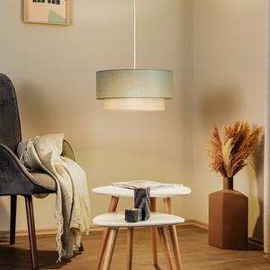 Duolla Hanglamp Boho, Ø 45 cm, 1-lamp, saliegroen/jute