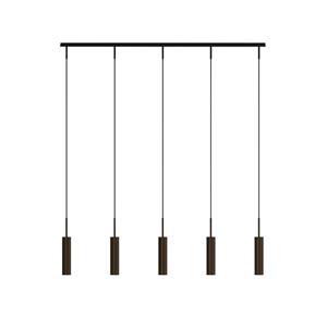 Audo Copenhagen Audo hanglamp Tubulaire Rail, 5-lamps, bronskleurig, aluminium