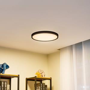 Lindby Smart LED-Deckenleuchte Pravin, &Oslash; 40 cm, CCT, schwarz
