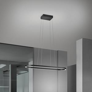 Knapstein LED hanglamp Elin, zwart, gebarenbediening