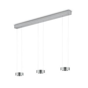Knapstein Zera LED hanglamp, mat nikkel, gebarenbediening