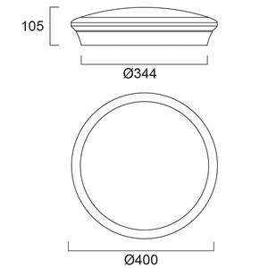 Sylvania Deckenlampe Start Surface, &Oslash; 40 cm, CCT, Multipower