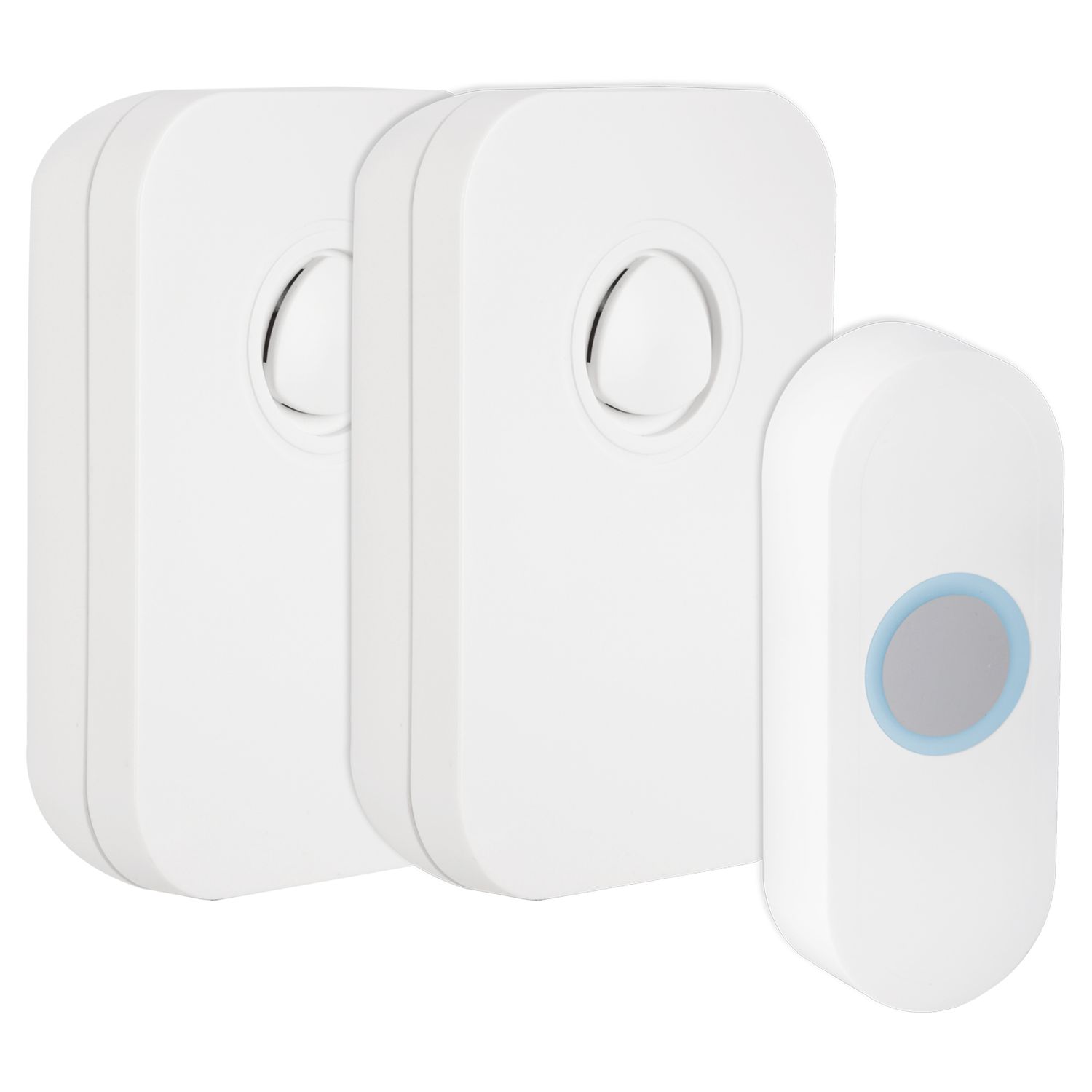 Praxis Exin Gong Set - 2 X Batterij - Beldrukker - Wit