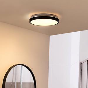 Lindby LED-Deckenlampe Medon &Oslash; 29 cm schwarz Kunststoff IP44