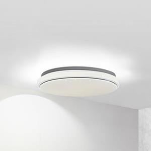 Lindby LED-Deckenlampe Glamo, &Oslash; 39 cm, chrom, wei&szlig;, IP44