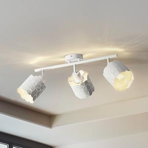 Lindby Deckenleuche Aralena, wei&szlig;, 3-flg., L&auml;nge 70,5 cm