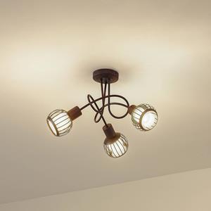 Lindby Deckenleuchte Solm, rost, Eisen, 3-flammig