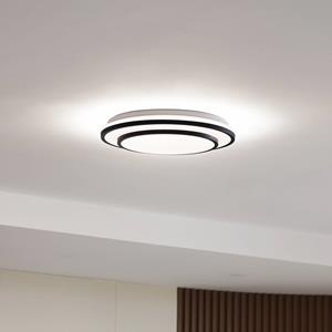 Lindby Smart LED-Deckenlampe Duala, schwarz, Tuya, RGB, CCT