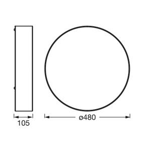 Ledvance Orbis Paris Deckenleuchte &Oslash; 48cm braun