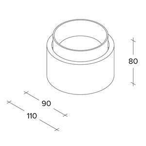 TECNICO by Sforzin Syme plafondlamp, wit, rond, Ø 11 cm, gips, GX53