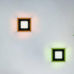 JUST LIGHT. LED plafondlamp Acri CCT RGB afstandsbed. 20x20cm