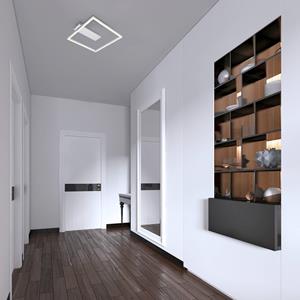 Briloner LED-Deckenleuchte 3771 in Rahmenform, alu