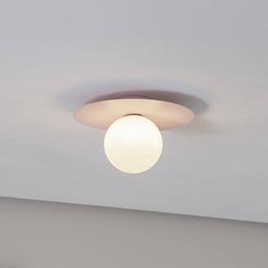 TK Lighting Deckenlampe Pixie, rosa, Glas, &Oslash; 25 cm, Kugel, G9