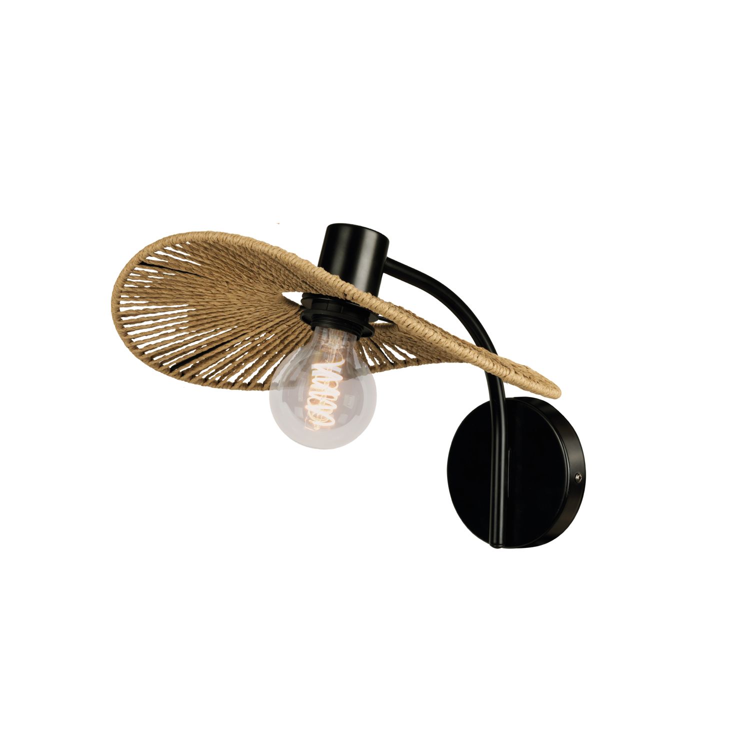 EGLO Wandlamp Siruela Zwart Natuur E27