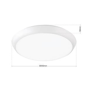 Orion LED-Deckenleuchte Maggy, &Oslash; 25 cm, wei&szlig;, CCT, IP65, Dekoringe