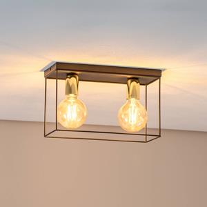 Luminex Deckenleuchte Anna mit Metallrahmen, zweiflammig