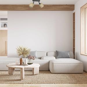 Luminex Deckenspot Adeline Juteschirme 2-fl. lang