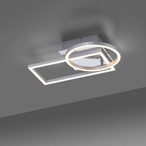 JUST LIGHT. Iven LED plafondlamp, staal, 37x26cm