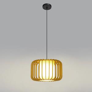 Forlight Pendellampe Viva, hellbraun, Holz, &Oslash; 40 cm