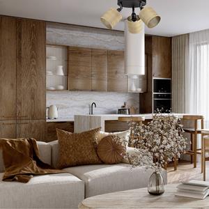 Luminex Deckenlampe Adeline, 3-flammig, Jute, L&auml;nge 34 cm