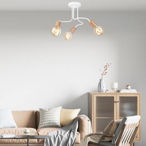 Envostar Joiy Deckenlampe 3-flg verteilt wei&szlig;/holz