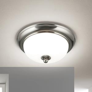 Orion Deckenleuchte Empire, &Oslash; 26,5 cm, nickel matt, Glas opal matt