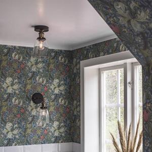 PR Home Deckenleuchte Kappa, messing/klar, Glas, &Oslash; 14 cm