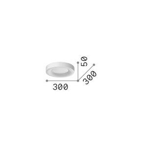 Ideallux Ideal Lux plafondlamp Planet, wit, Ø 30 cm, metaal