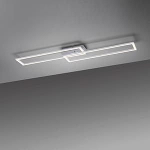 JUST LIGHT. LED plafondlamp Iven, staal, dimbaar, 101,6x19,8cm