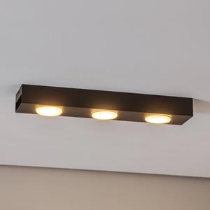 Luminex Downlight Ian in Schwarz, dreiflammig