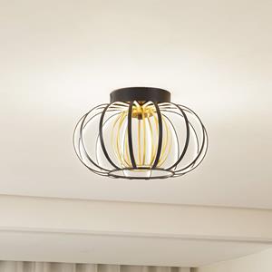 Lucande LED-Deckenleuchte Birger, &Oslash; 39cm, schwarz/gold