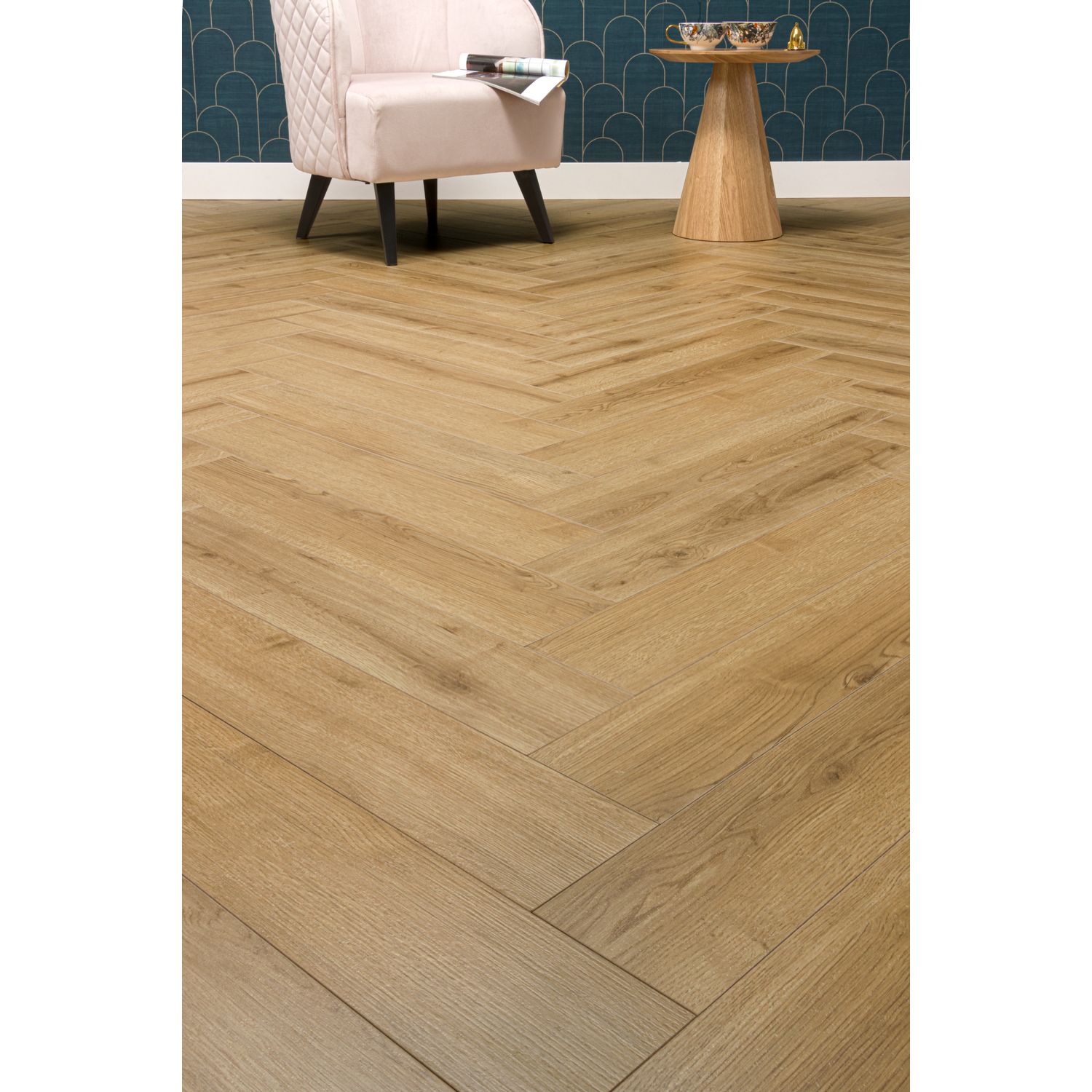 CanDo Visgraatlaminaat Natuur Eik 8mm 1,238m²