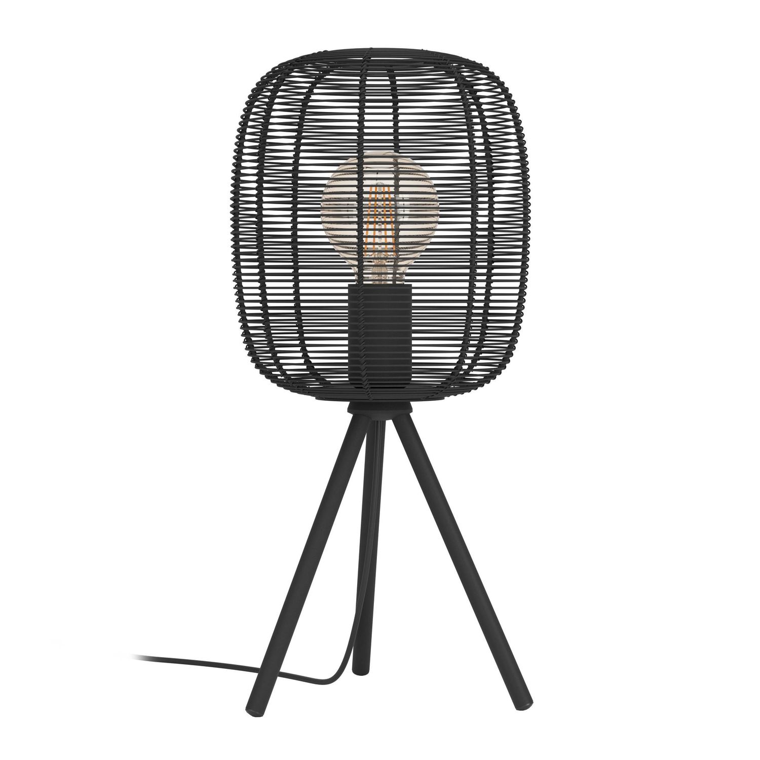 EGLO Tafellamp Derwen Zwart ⌀20cm E27