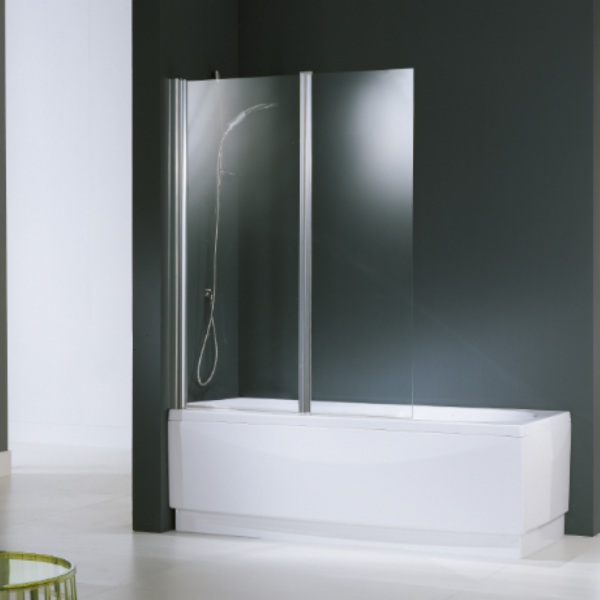 <QuerySet [<AttributeOption: Novellini>]> Badwand  Aurora 2 delig 120 x 150 cm profiel chroom glas satin