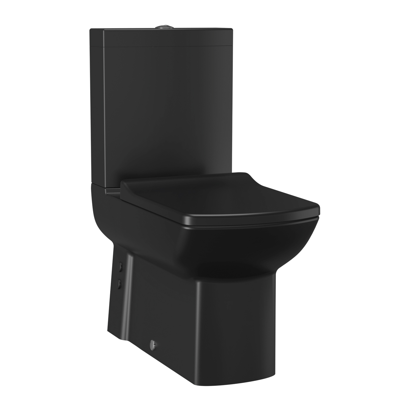 <QuerySet [<AttributeOption: Creavit>]> Creavit Lara Staand toilet met toiletzitting  en reservoir matzwart