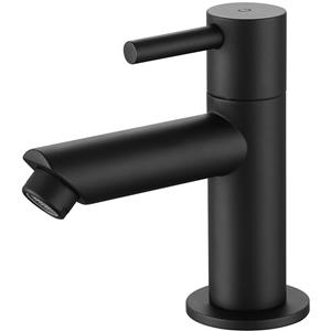 BES LED Toiletkraan - Fonteinkraan - Koudwaterkraan 1/2 - Leoni Crinty - Opbouw - Mat Zwart