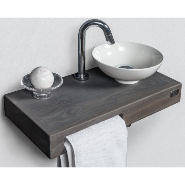 <QuerySet [<AttributeOption: HR meubelen>]> Toiletmeubel Thorsby Soul massief eiken 50 x 7 x 25 cm links of rechts
