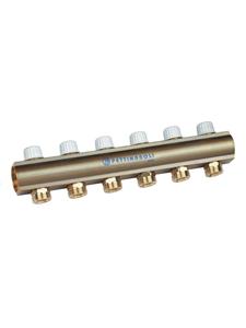 Pettinaroli Linear manifold 1x3/4/18 with incorporated lockshield valve 3 outlets