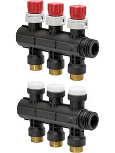 Uponor vario plus spruitstuk met klep ls 3x 3/4 euro