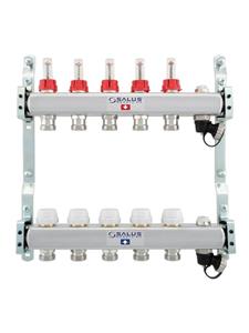 Salus Floor heating manifold 9 slings with flowmeter