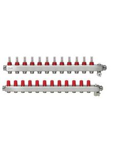Danfoss floor heating manifold 12+12 SSM with flowmeter