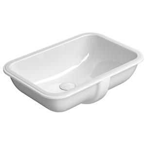 Sapho Ingebouwde Keramische Wasbak Pura  38x55 cm Wit ExtraGlaze