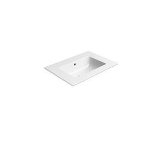 Sapho Keramiek Wastafel Zonder Kraan Gat  Pura 62x46 cm Wit ExtraGlaze