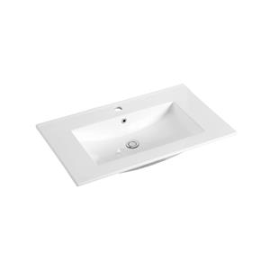 Sanilux Wastafel  Classic 80x47x2,5 cm Keramiek Wit (met kraangat)