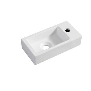 Boss & Wessing Fontein BWS Rinka 36,5x18x9 cm Kraangat Rechts Mat Wit