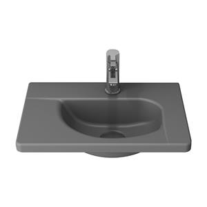 Creavit Bocchi Bocchi Taormina Design Wastafel Met Kraangat 445x310 Mat Grijs