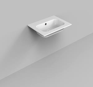 Arcqua Wastafel  Marble 60 zonder kraangat glans wit