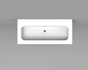 Arcqua Wastafel  Marble 100 zonder kraangat glans wit