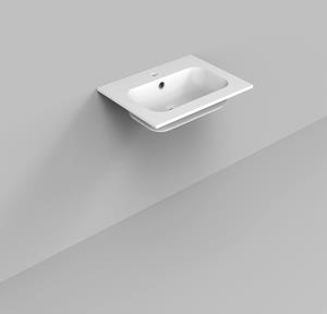 Arcqua Wastafel  Marble 60 1 kraangat mat wit